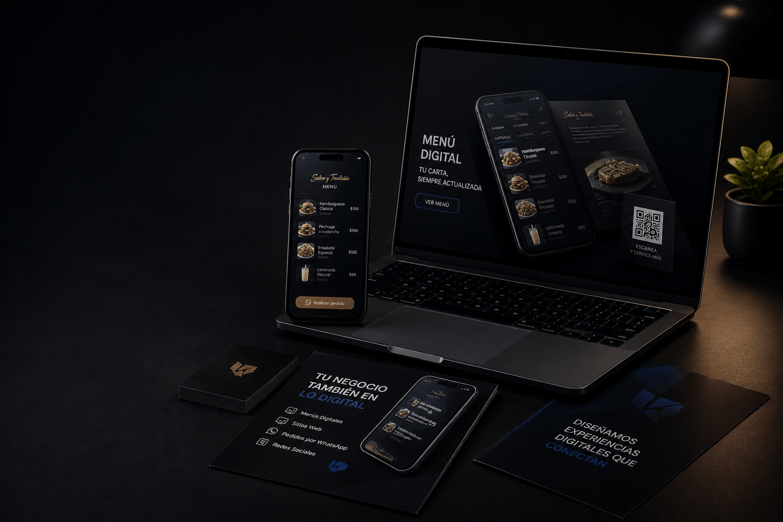 Menús digitales, tarjetas digitales y diseño web en Guanajuato